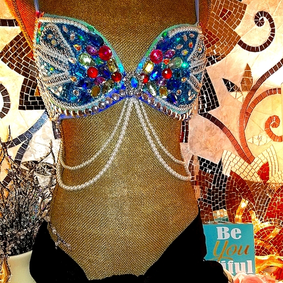 🍭JJ's EYE  CANDY MERMAID RAVE/FESTIVAL BRA😍 - Picture 8 of 8